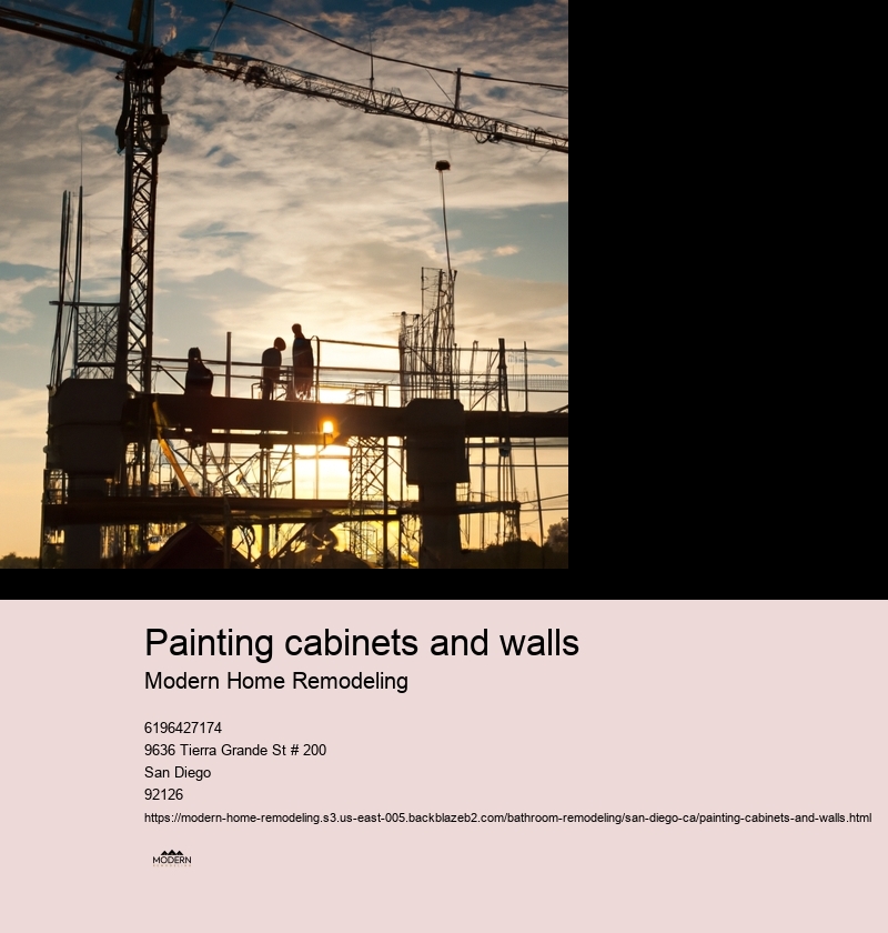 Preparing the cabinets and walls for painting